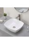 Glossy White Ceramic Porcelain Wash Basin for Surface Mounting