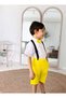 Digital Printing Yellow Dress Shirt Shorts Set (Single Set Is Sale Price) - Erke - 2