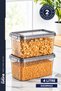 4 Liter Mega Size - 2-Piece Lockable Rectangular Flour Pulses Container and Detergent Holder Storage Box - Anthracite