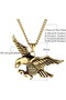 Steel Eagle Necklace Flying American Eagle Hip Hop Pendant Stainless Jewelry Accessory Unisex - 8