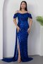 Sweetheart Neckline Front Gathered Sequin Dress 41066 - 5
