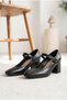 Women's Blunt Toe Mary Jane Shoes Thick Block Heels Buckle Strap Comfortable Stylish Office and Casual Shoes - 2