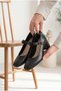 Women's Blunt Toe Mary Jane Shoes Thick Block Heels Buckle Strap Comfortable Stylish Office and Casual Shoes - 3