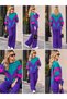 Pink, Lilac, and Green Knit '80s-Style Tunic Sweater - 7