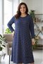 Plus Size Women's Pigment Printed Combed Cotton Dress