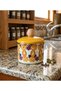 9 CM SMALL DECORATED ENAMEL JAR & SUGAR BOWL