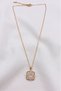 Baget Model Zircon Stone Stainless Steel Gold Color Women's Necklace - 3