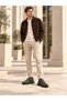 Men's Khaki Vegan Leather Black Platform Sole Comfortable Casual Sneakers BT X24 - 6