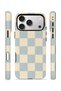غطاء iPhone 17 Pro Vorian MagSafe مزدوج الطبقات، لون أزرق فاتح بنقشة مربعات. - 2