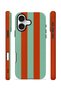 iPhone 16 Vorian MagSafe Double-Layered Case, Terracotta Mint Stripe - 2