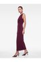 Sandy Fabric Sleeveless Wrap Midi Dress with Metal Accessories - 2