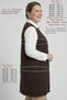 Women's Plus Size Transitional Ecrin Knit Fabric Long Maternity Vest, Relaxed Fit (95 cm), with Rhinestone Embellishments, Wide at the Hips—Vest with British-Style Buttons - 3