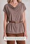 Sea Star Gold Buckle Brown Thin Women's Belt 1.5 cm - 4
