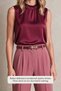 Sea Star Gold Buckle Burgundy Thin Women's Belt 1.5 cm - 3