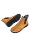 Genuine Leather Women's Chelsea Boots with Fur-Trimmed Design - 6