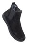 Genuine Leather Women's Chelsea Boots with Fur-Trimmed Design - 3