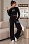 Women's Sporty and Stylish Comfortable Two-Piece Knit Set - 3