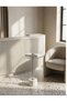 Modern Glass Top Marble Base Elegant Side Table