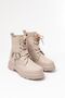 ZRİN-3038 Premium Beige Buckled Waterproof Zipper Women's Boots - 5