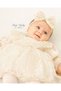 Barbosa Baby Girl Lace Dress, Newborn Luxury 4-Piece Outfit Set - for Hospital Discharge and Baby Showers.