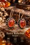 Copper Amber Earrings Quality Pure Copper Special Production (Gift, Special Day, Daily)