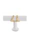 Esin White Gold Button Handle Luxury Country Kitchen Furniture Cabinet Drawer Handle - 4