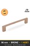 Delicate Handle - Luxury Country Kitchen Cabinet Drawer Handle, Bronze, 96 mm - 3