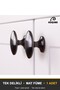 Space Matte Smoked Button Handle Luxury Country Kitchen Furniture Cabinet Drawer Handle 25 mm Diameter - 5