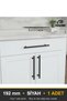 Best Black 192 mm Handle Luxury Country Kitchen Furniture Cabinet Drawer Handle - 7