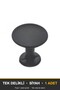Minimantar Black Button Handle - Luxury Country Kitchen Cabinet and Drawer Handle