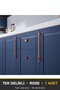 Turquoise Rose Button Handle Luxury Country Kitchen Furniture Cabinet Drawer Handle 25 mm Diameter - 5