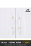 Esin White Gold 96 mm Handle Luxury Country Kitchen Furniture Cabinet Drawer Handle - 3