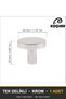 Efsun Chrome Button Handle Luxury Country Kitchen Furniture Cabinet Drawer Handle - 3