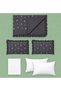 Elora Anthracite Gray Ruffled and Floral-Embroidered 100% Cotton 6-Piece Double-Size Luxury Duvet Cover Set - 7