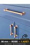 Zümra Rose 96 mm Handle—Luxury Country Kitchen Cabinet and Drawer Handle - 6