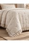 Marshmallow Ruffled Bedspread Set (Single / 180x240) BUTTERFLY PATTERN BEIGE - 6