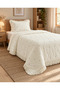 Marshmallow Ruffled Bedspread Set (Single / 180x240) PATTERN: CREAM - 5