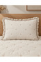 Marshmallow Ruffled Bedspread Set (Single / 180x240) BUTTERFLY PATTERN BEIGE - 7