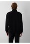 M0S20105 Men's Sweatshirt with Seal Logo Detail and Half-Zip Closure, Black. - 5