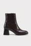Women's Brown Blunt Toe Thick Heeled Side Zipper Orthopedic Insole Boots Milora - 4