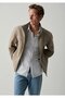 High Collar Beige Jacket Loose Fit / Relaxed Fit 0110955-80062