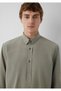 Tencel ™ ) Lyocell Blended Khaki Shirt Regular Fit / Normal Cut 0220415-71818 - 6
