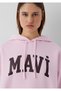 Logo Printed Hooded Pink Sweatshirt 1600361-86959 - 7