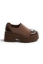 V272906404 Brown Fabric Thick Soled Women's Shoes - 4