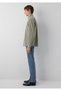 Tencel ™ ) Lyocell Blended Khaki Shirt Regular Fit / Normal Cut 0220415-71818 - 4
