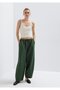 Linen Blend Green Trousers 1011196-81570 - 3