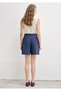Linen Blend Navy Blue Shorts 1410282-81508 - 4