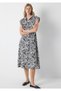 Printed Black Buttoned Dress 1310673-84587