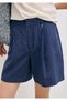 Linen Blend Navy Blue Shorts 1410282-81508 - 7