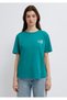 Slogan Printed Green T-Shirt Regular Fit / Normal Cut 1613908-71914 - 5